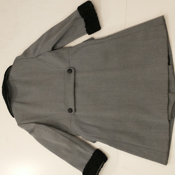 70s Does 40s Women's Coat Persian Lamb Cuffs Collar apx 8/10 Classy Classic - Picture 12 of 12